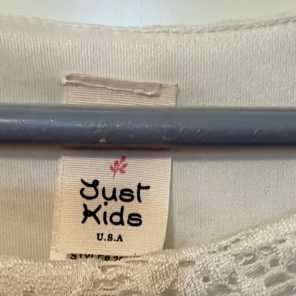 Girls White Lace and Blue Tulle Girls Formal Dress - Picture 2 of 5